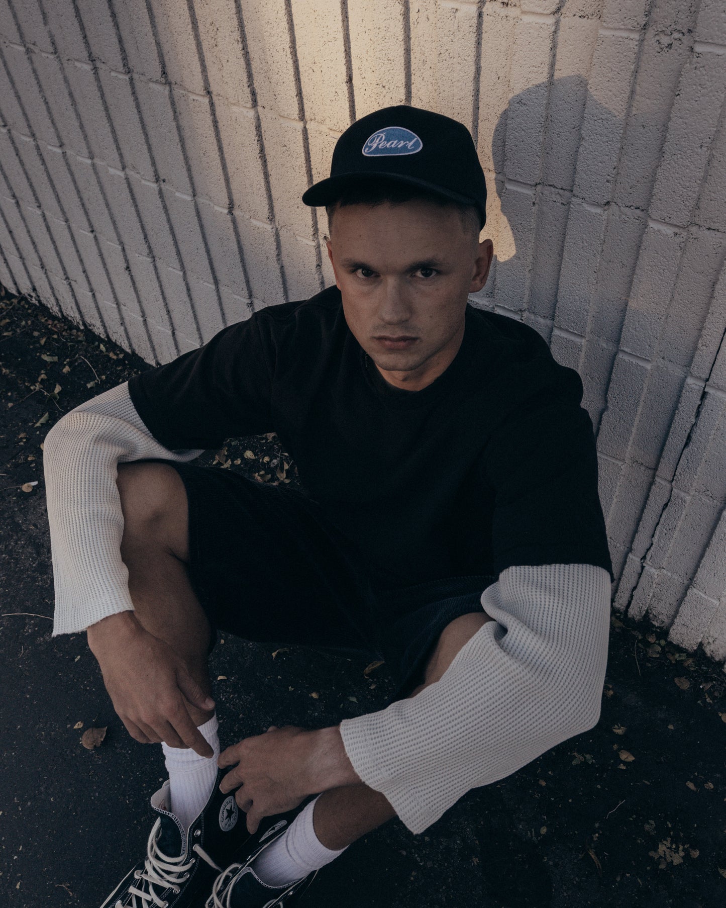 THERMAL LAYER TEE DISTRESSED BLACK